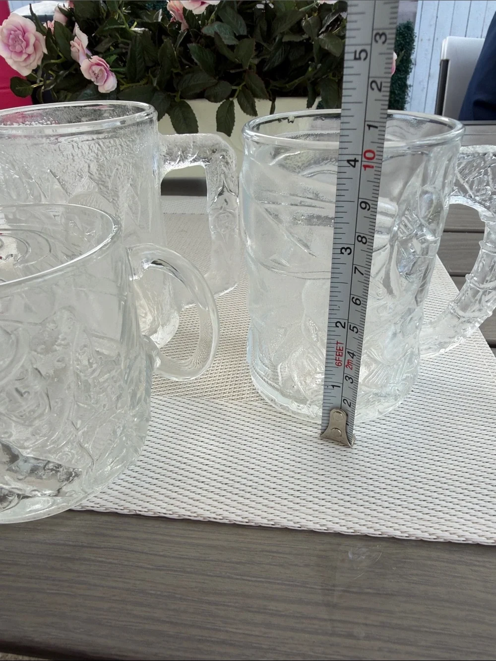 1995 McDonald’s BATMAN FOREVER DC COMICS thick glass set of 5 glass cups
